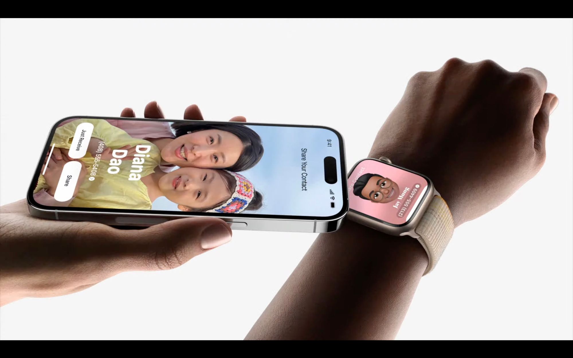 Sharing contact between Apple Watch and iPhone 