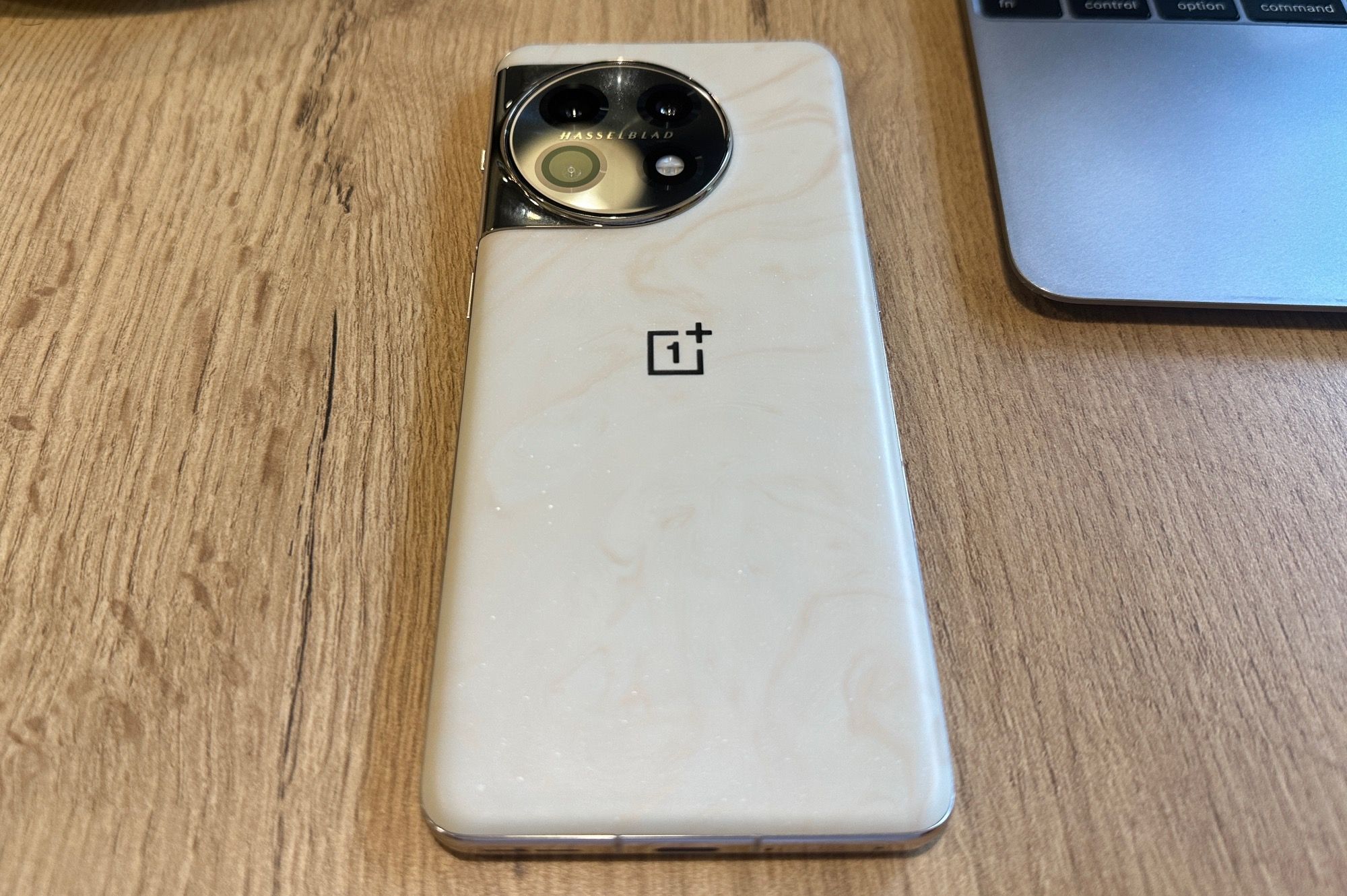 Top view of OnePlus 11 Marble Odyssey Edition's rear shell