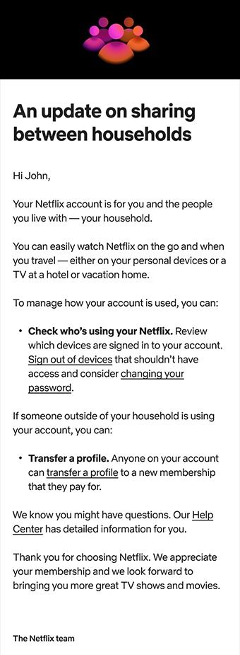 Netflix begins cracking down on password sharing outside households in India.