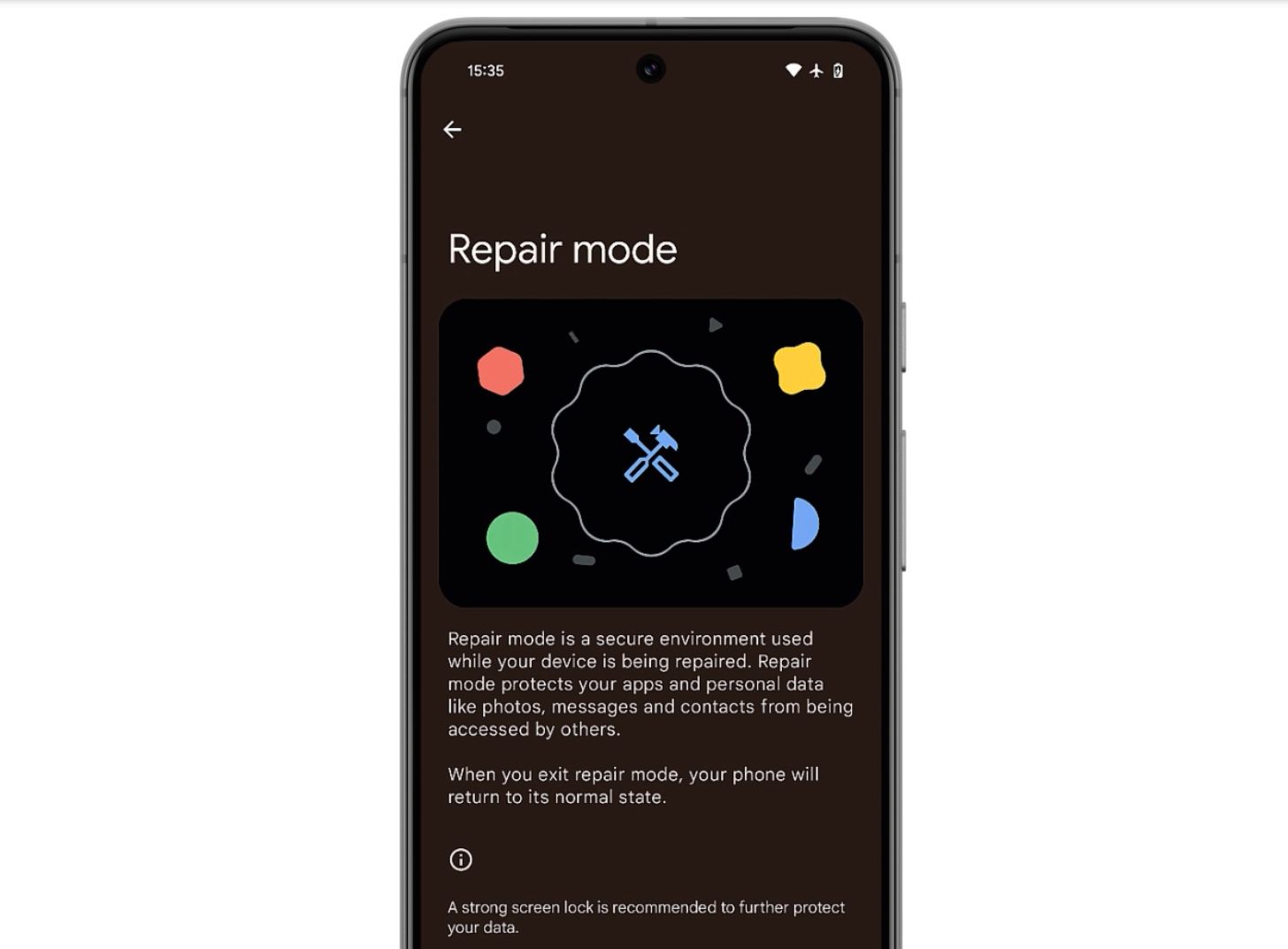 Repair mode on Google Pixel