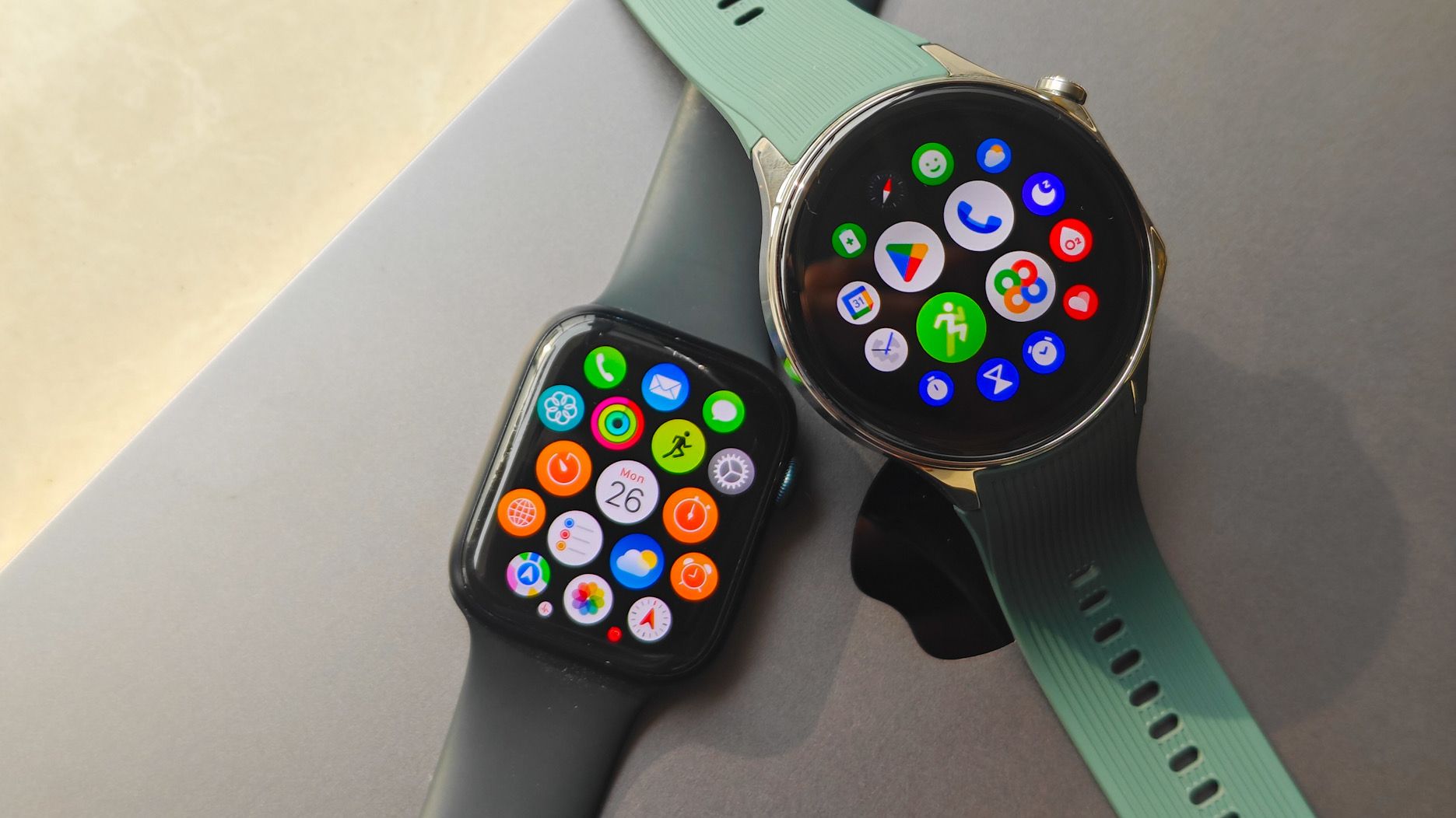 OnePlus Watch 2 and Apple Watch Series 8.
