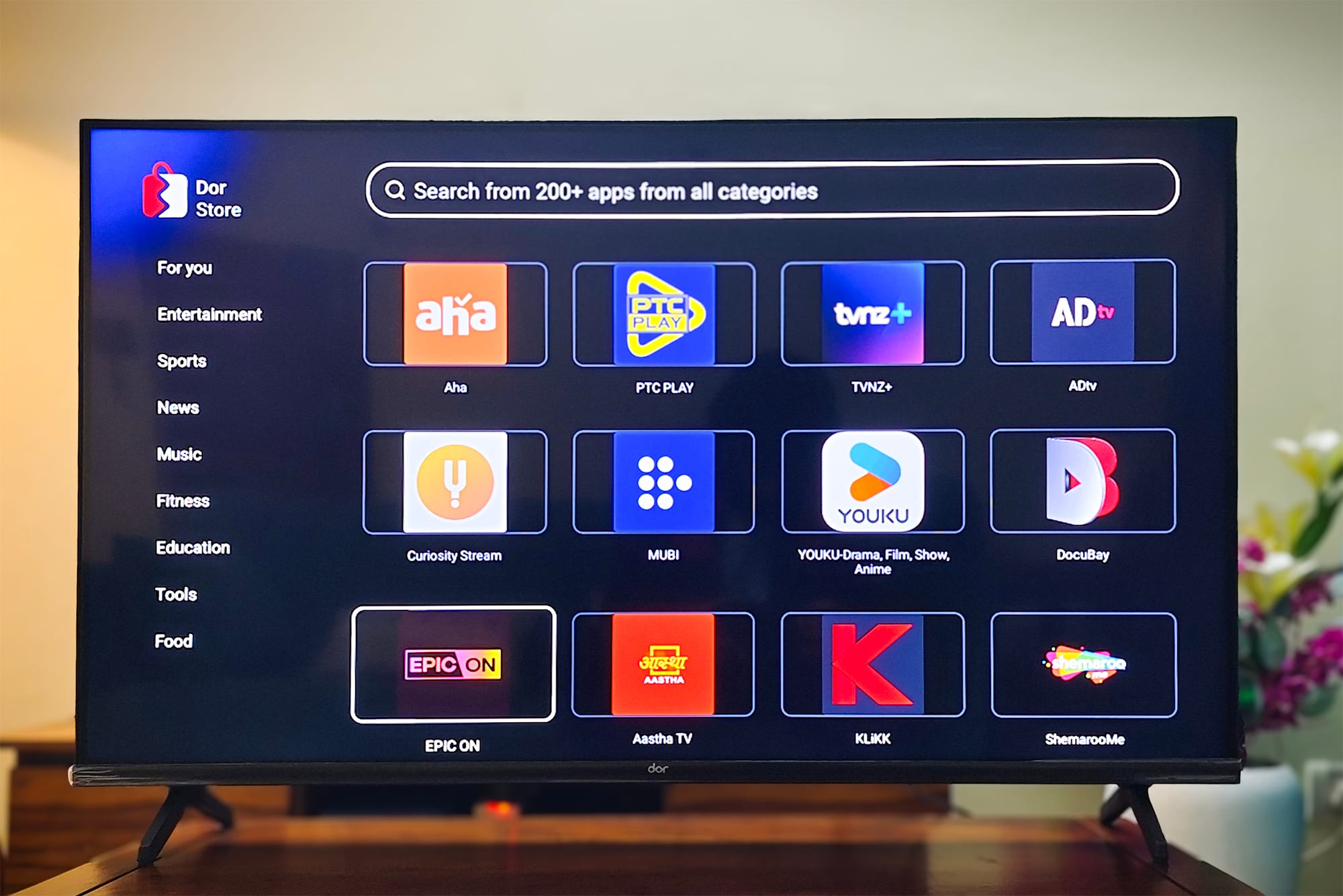 Dor TV 43-inch 4K QLED subscription TV.