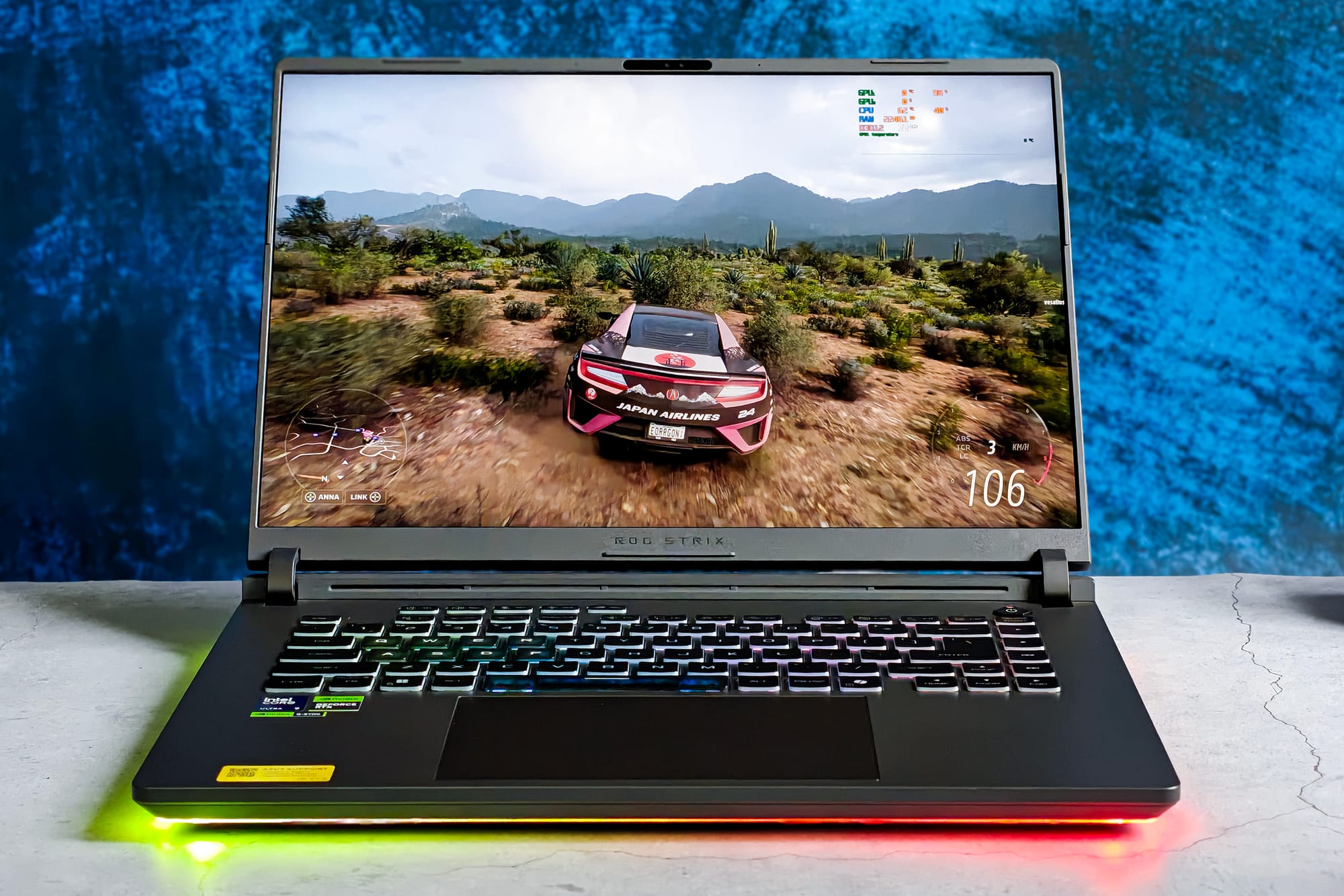 Asus ROG Strix G16 (2025) G615LR gaming laptop with Intel Core Ultra 9 275HX, Nvidia RTX 5070, 32GB DDR5 RAM, RGB.