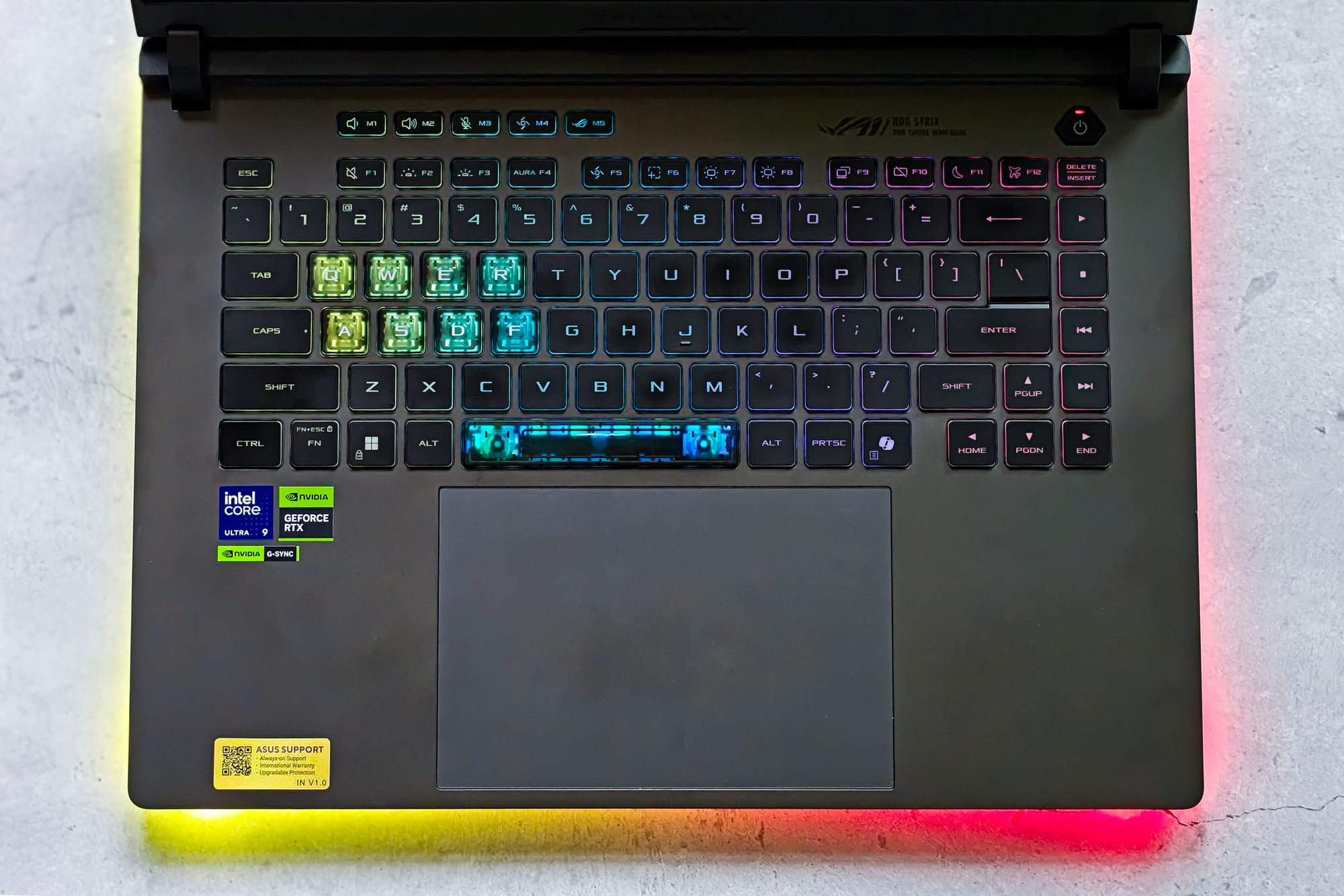 Asus ROG Strix G16 (2025) G615LR gaming laptop with Intel Core Ultra 9 275HX, Nvidia RTX 5070, 32GB DDR5 RAM, RGB.