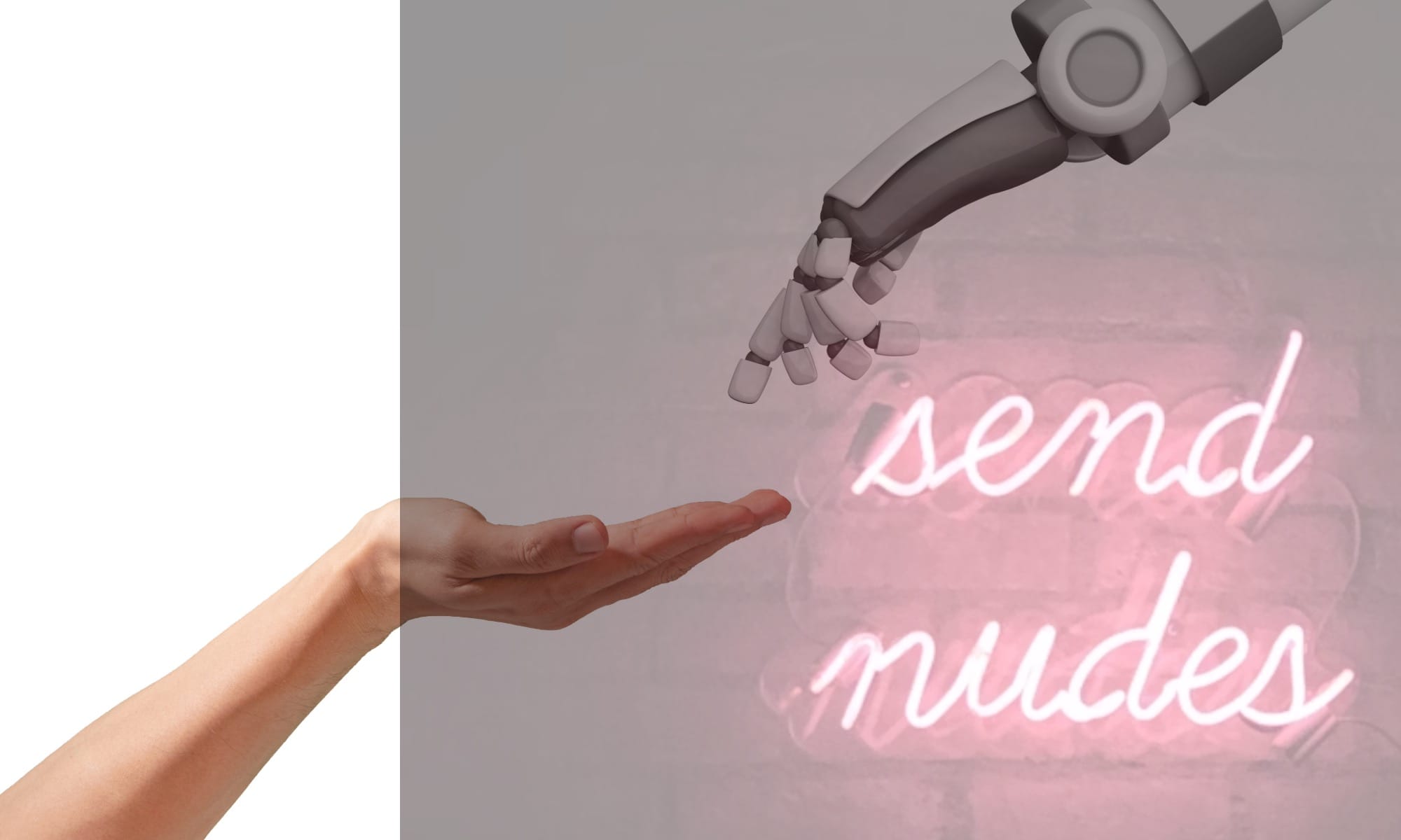 Robot and human hand