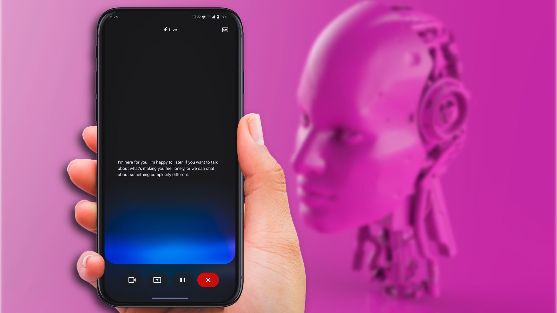 Continuous conversation with Gemini Live mode