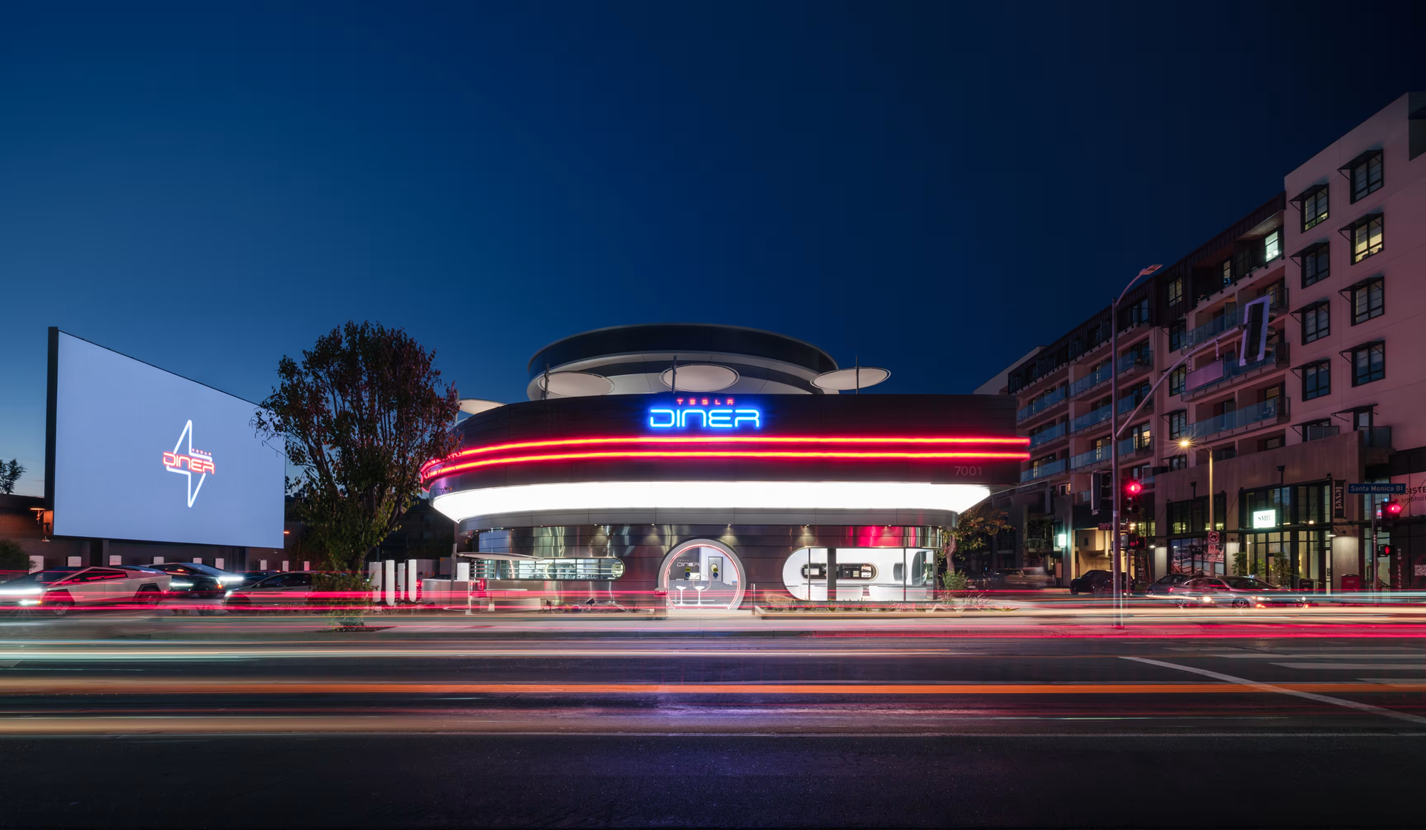 External view of Tesla Diner 