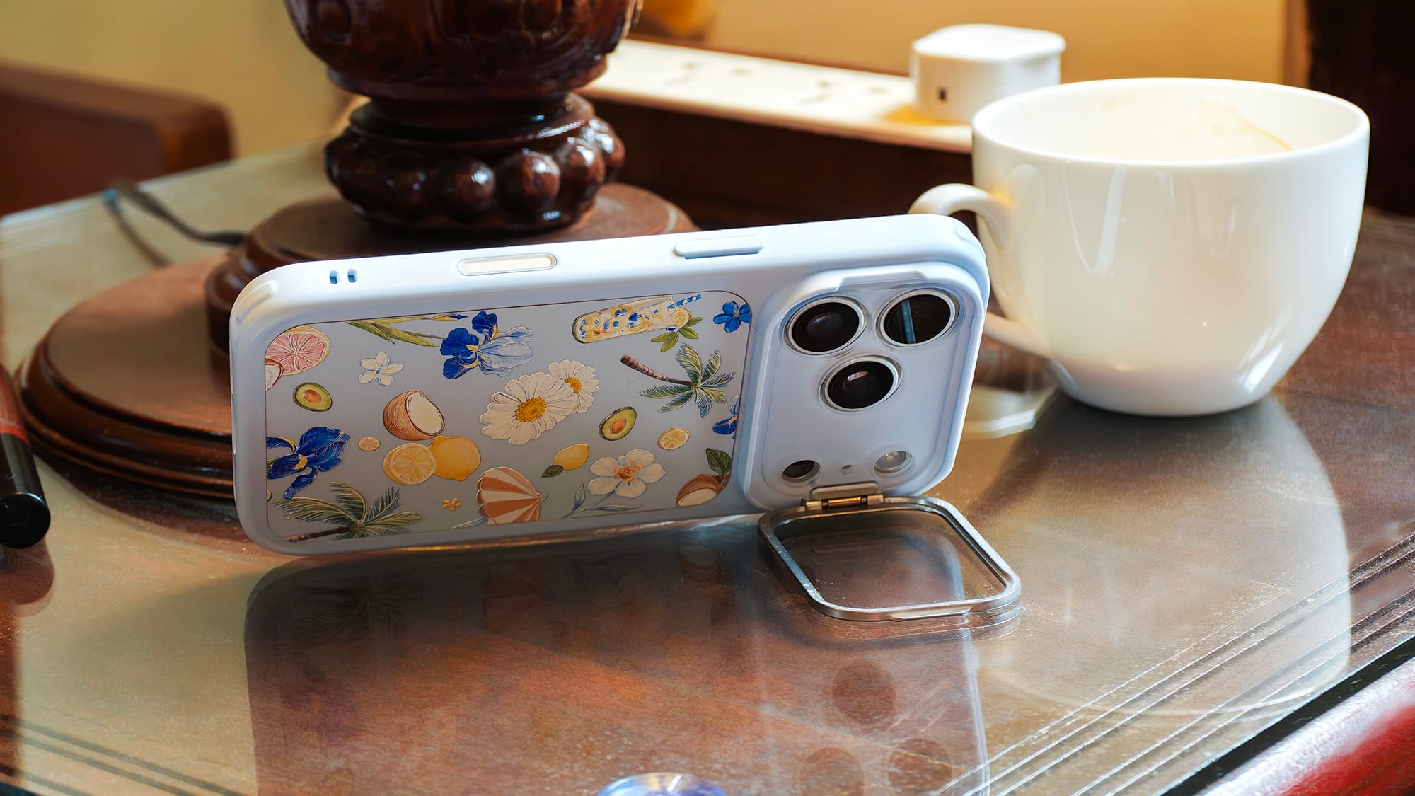 ESR's Tropical Paradise case for the iPhone 17 Pro with MagSafe and kickstand