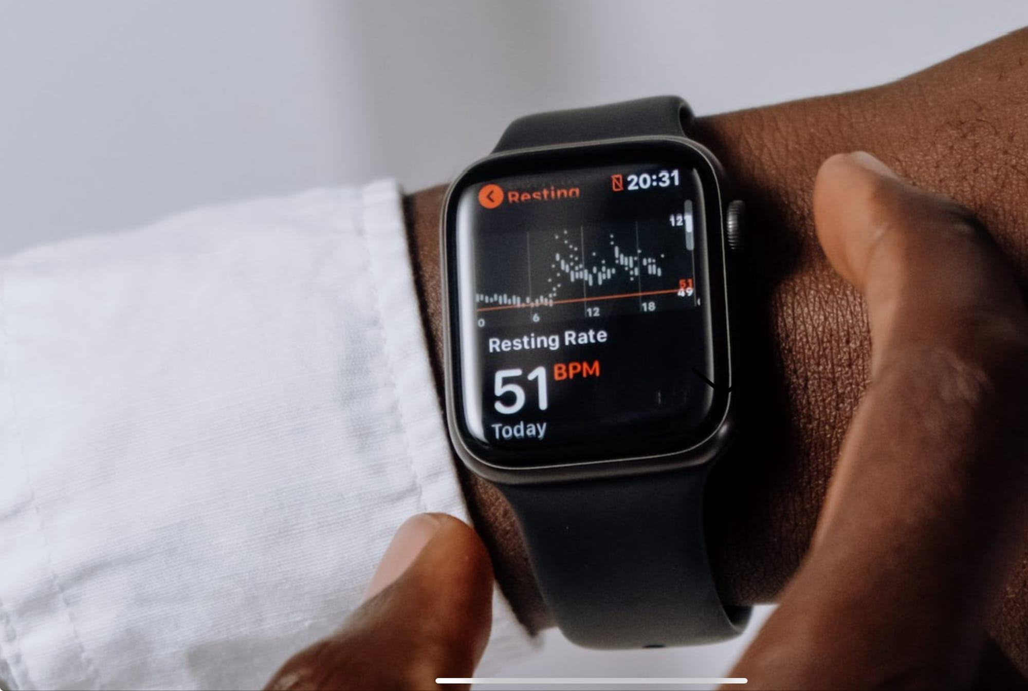 Apple Watch on a wrist