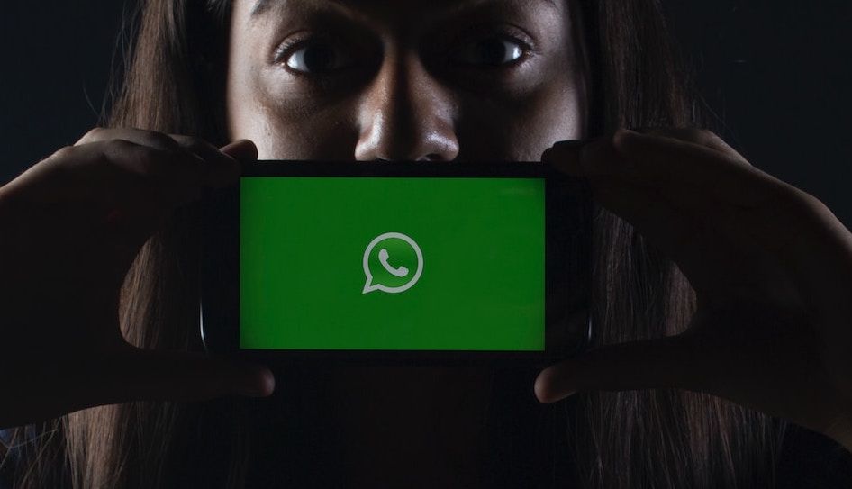 WhatsApp on a phone.