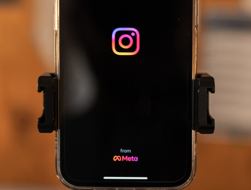Instagram splash screen on a phone