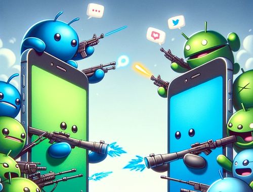 War between Android and iPhone.