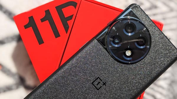 OnePlus 11R, a cheaper OnePlus 11, in black colour. 