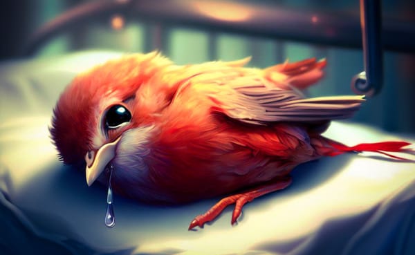 Representative image of the defeated orange Reddit bird 