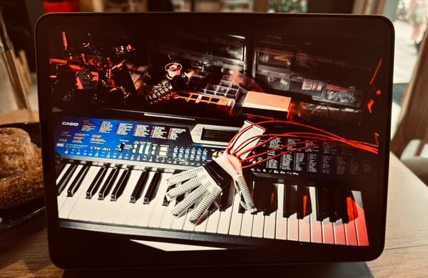 A robotic glove that teaches piano. 