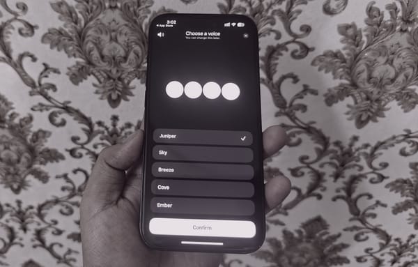 Voice option selection on ChatGPT.