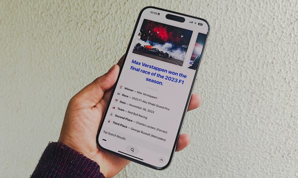 Arc Search web browser on iPhone.