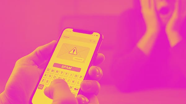 Sending spam message on a phone.